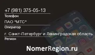 Кто звонил с 9813750513 - регион и оператор